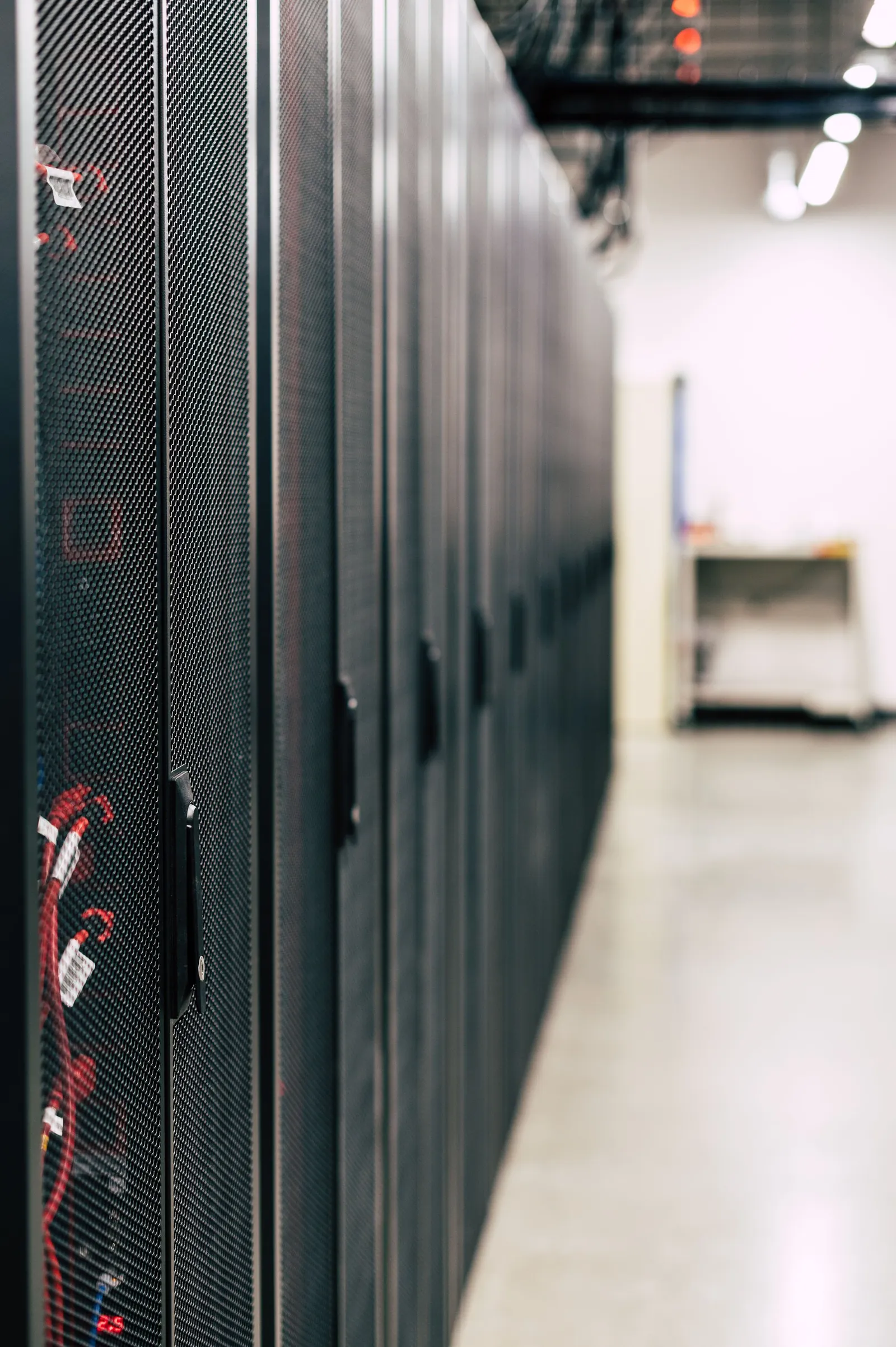 Rows of stored records, library photograph