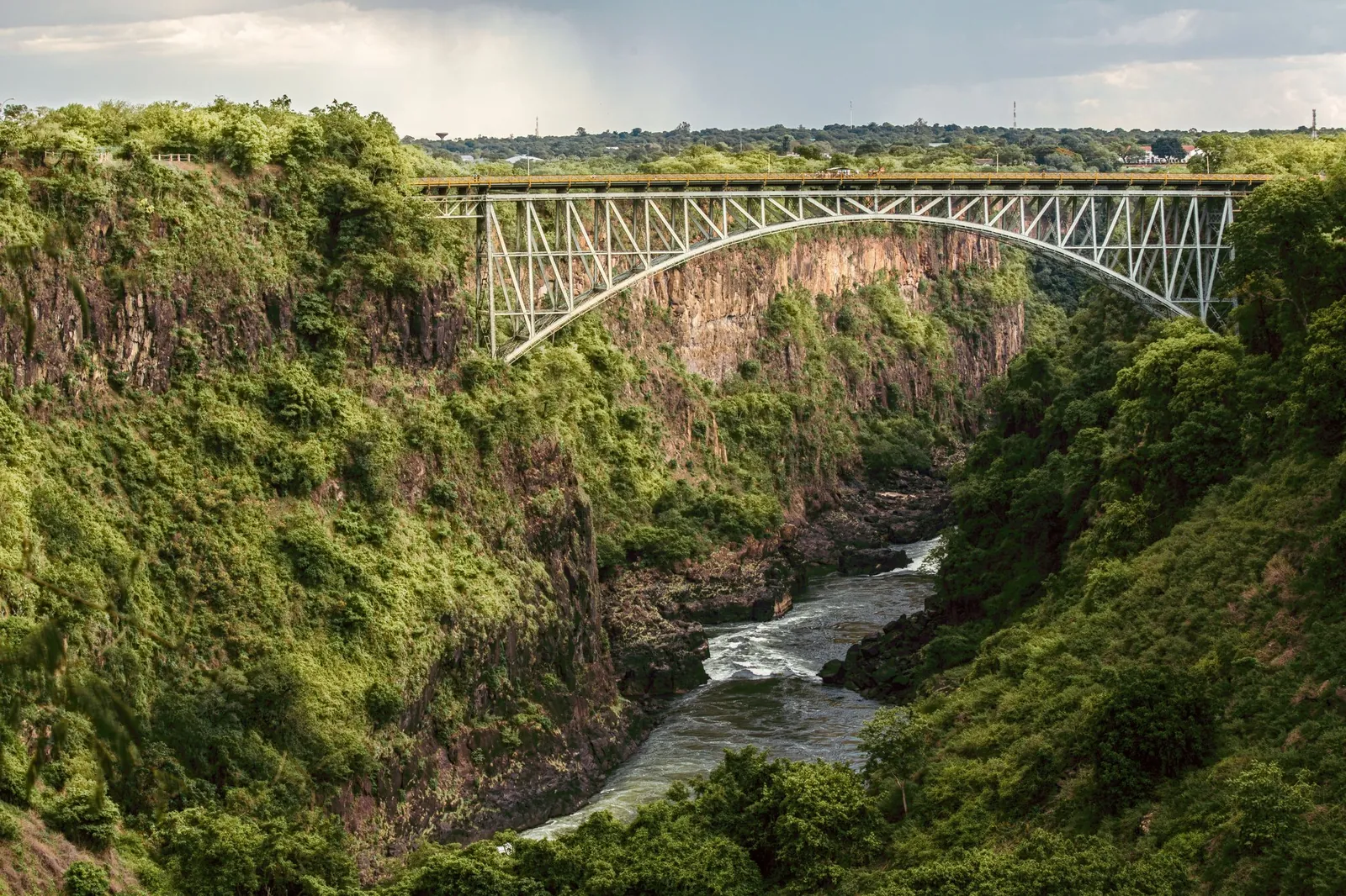 Bridge crossing a gorge, library photograph