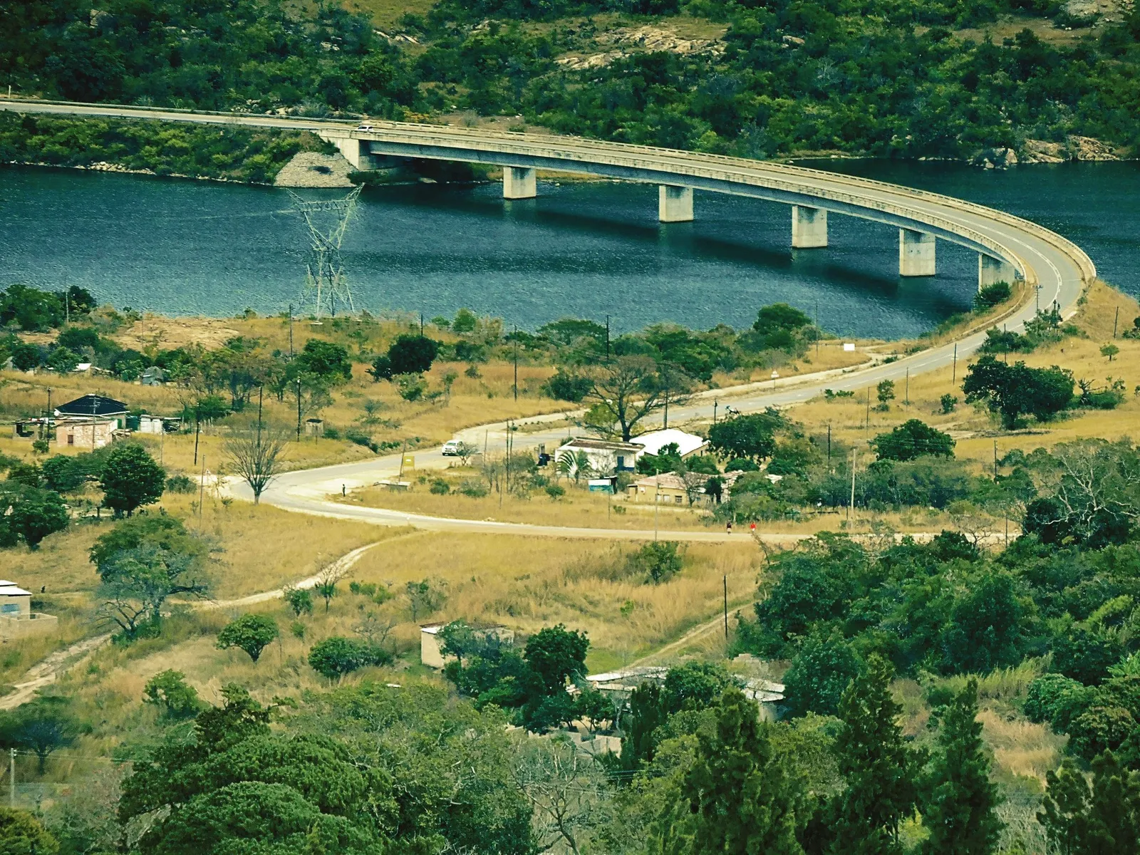River and forested landscape, library photograph