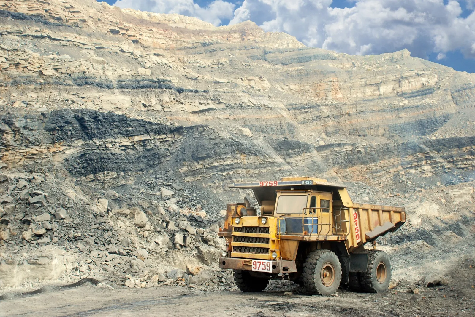 Open pit copper mine, library photograph