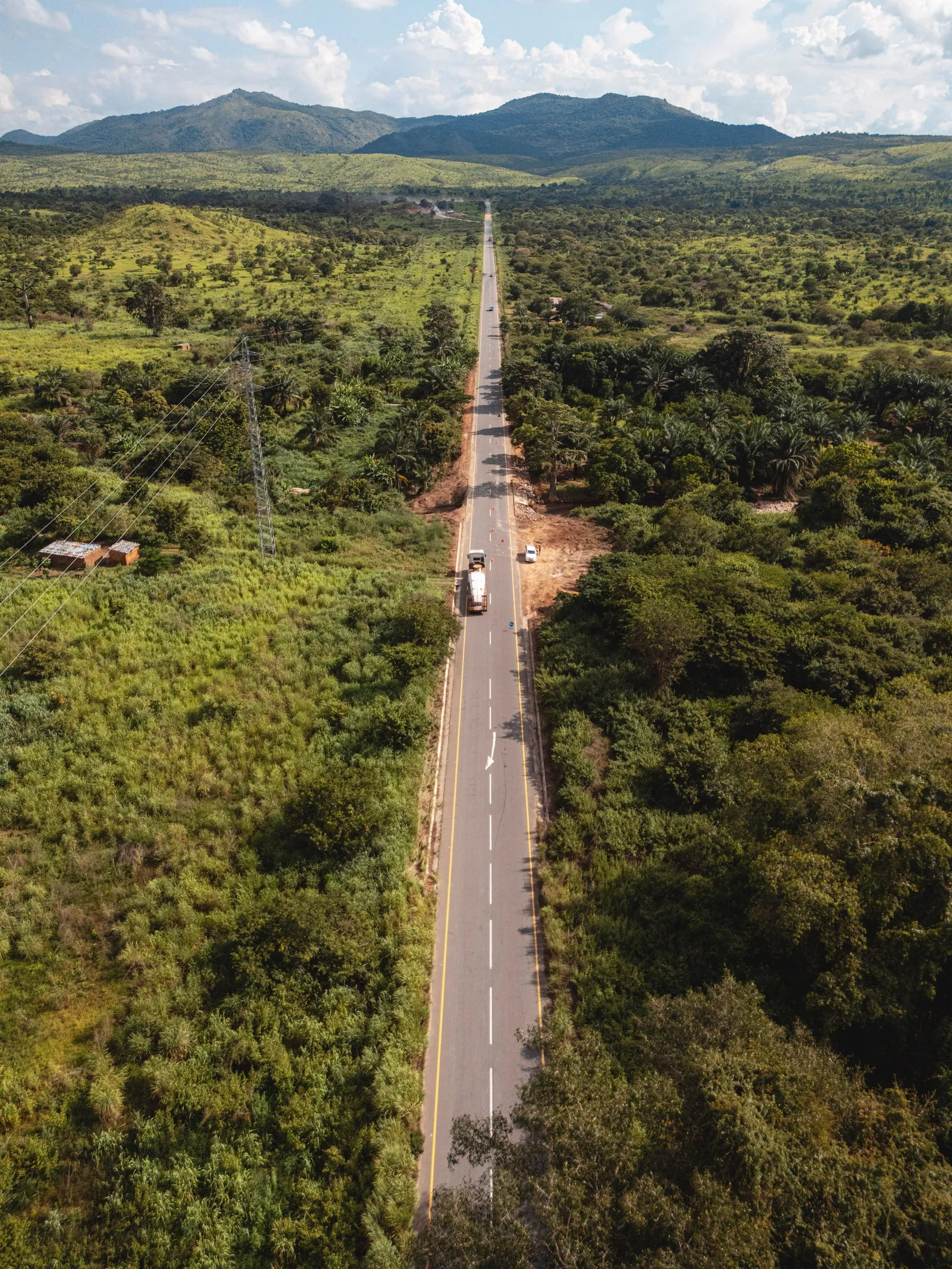 Road through open country, library photograph