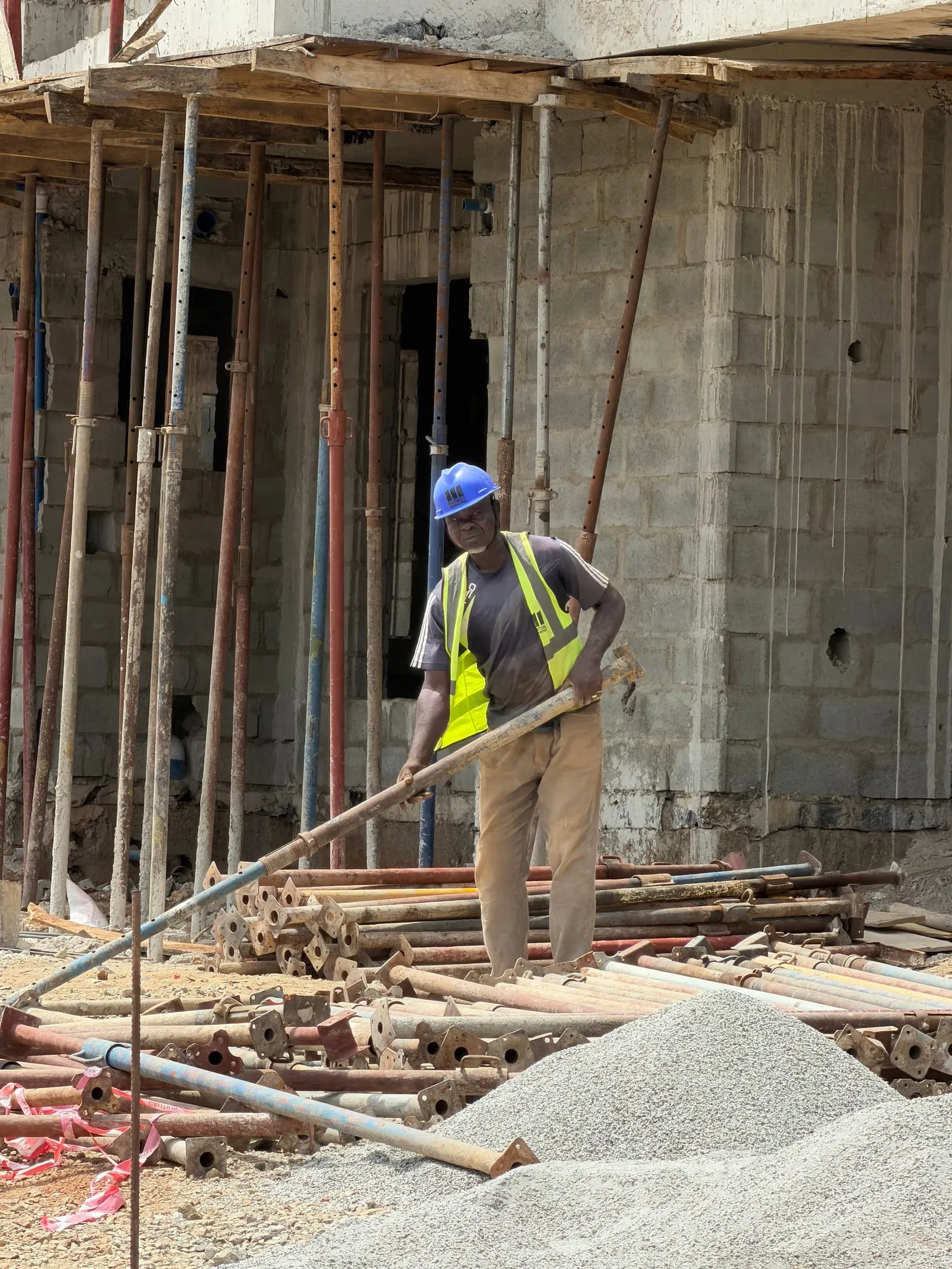 Infrastructure work in a community, library photograph