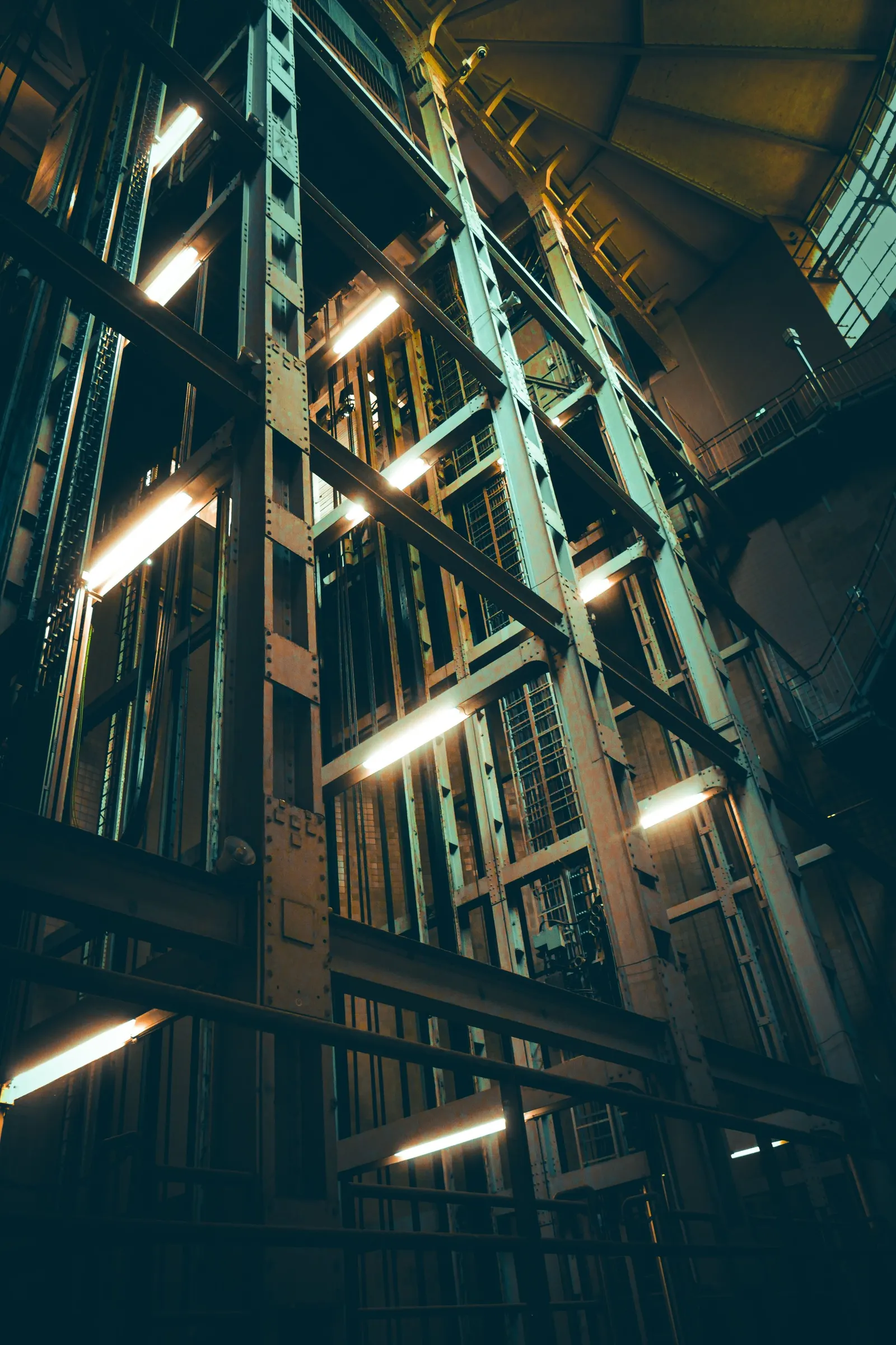 Steel structural framework, library photograph