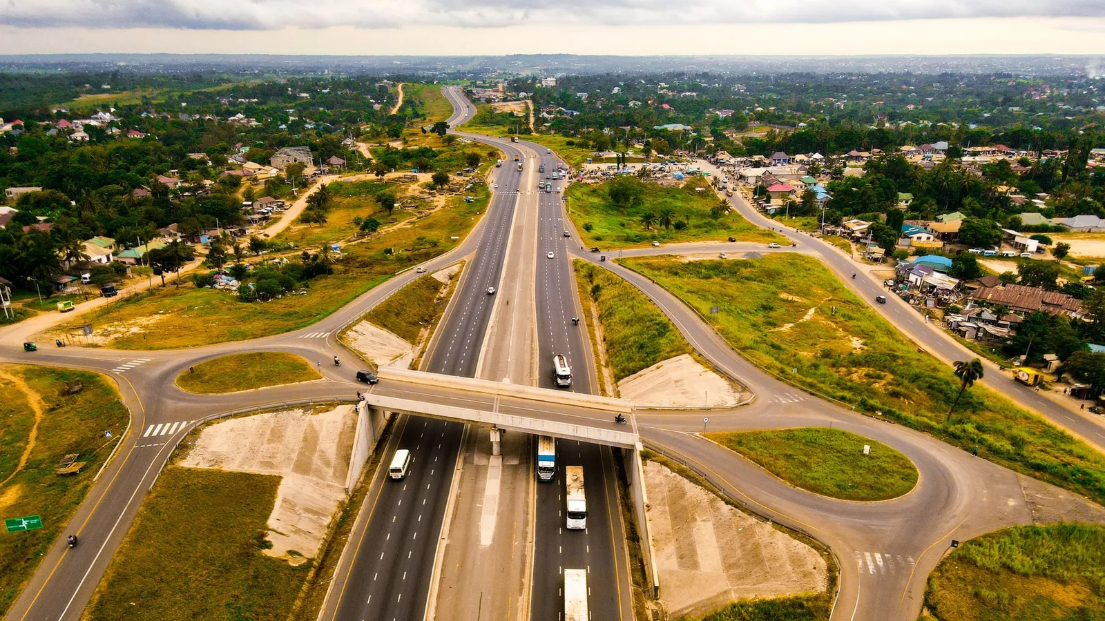 Town and road infrastructure, library photograph